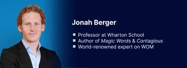 Picture of Jonah Berger, a Nordic Business Forum 2025 speaker. He is a professor at Wharton School, Author of Magic Words and Contagious, and world-renowned expert at WOM.